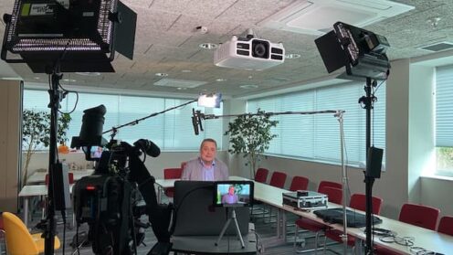 video live-streaming setup for corporate interviews in Madrid