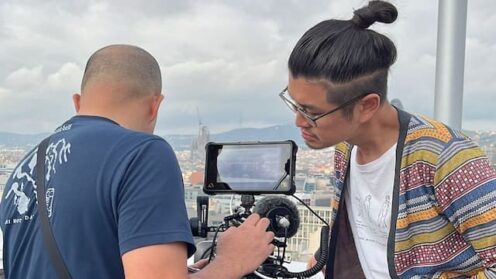 Japanese TV-crew shooting in Barcelona