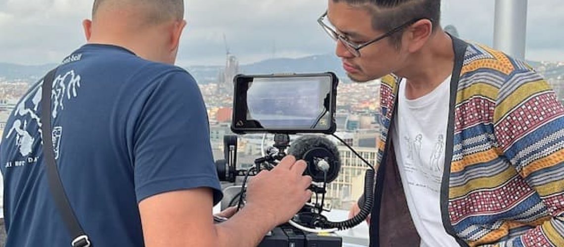 Japanese TV-crew shooting in Barcelona