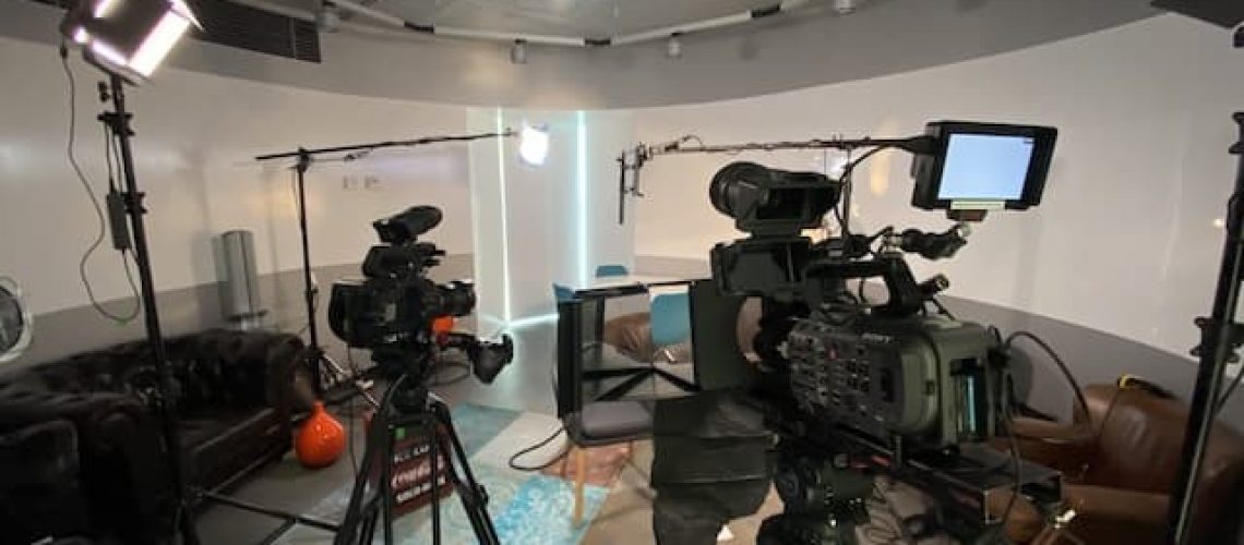 Multi-camera-interview-set for corporate video production